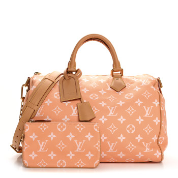 LOUIS VUITTON Calfskin Monogram Speedy P9 Bandouliere 40 Summer Peach