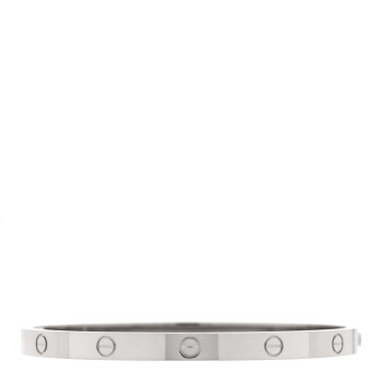 CARTIER 18K White Gold Medium LOVE Bracelet 17