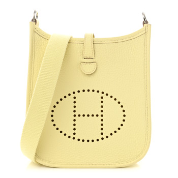 HERMES Taurillon Clemence Evelyne TPM Jaune Milton