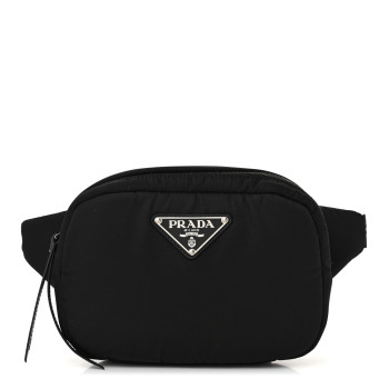 PRADA Tessuto Nylon Soft Padded Belt Bag Black