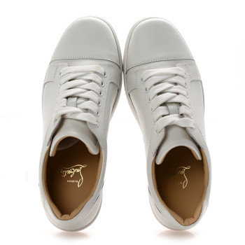 CHRISTIAN LOUBOUTIN Calfskin Vieira Flat Sneakers 38.5 White