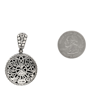 JOHN HARDY Sterling Silver 18K Yellow Gold Dot Enhancer Pendant