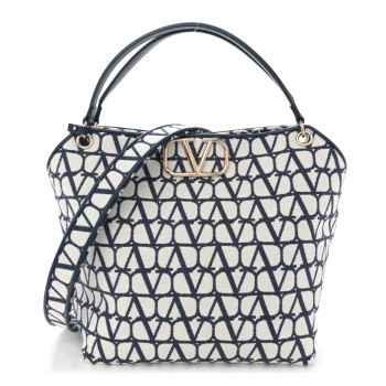 VALENTINO GARAVANI Toile Iconographe Vlogo All In Shopping Bag White Worker