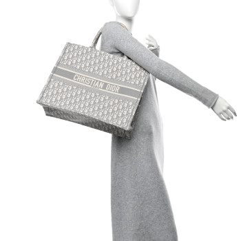 CHRISTIAN DIOR Oblique Large Book Tote Grey