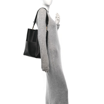 CELINE Soft Grained Calfskin Sangle Bucket Bag Black