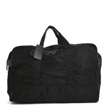 PRADA Tessuto Nylon Saffiano Weekender Black