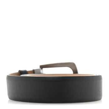 CHANEL Calfskin Belt 95 38 Black