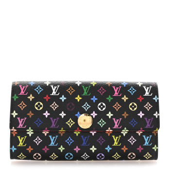 LOUIS VUITTON Monogram Multicolor Sarah Wallet Black