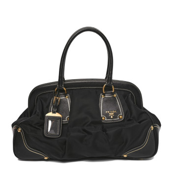 PRADA Tessuto Saffiano Doctor Bag Black