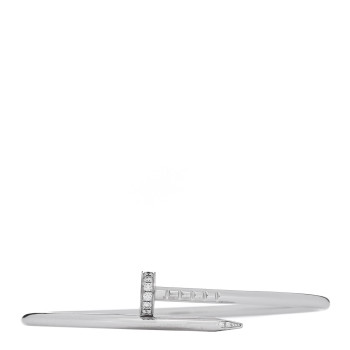 CARTIER 18K White Gold Diamond Small Juste Un Clou Bracelet 14
