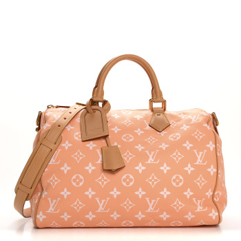 LOUIS VUITTON Calfskin Monogram Speedy P9 Bandouliere 40 Summer Peach