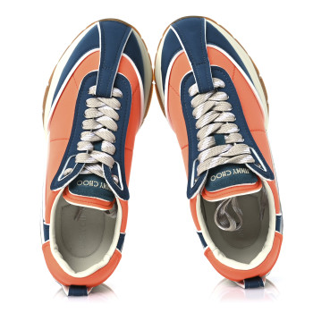 JIMMY CHOO Calfskin Neoprene Raine Sneakers 40.5 Lava Teal