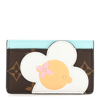 LOUIS VUITTON Monogram Vivienne Card Holder Animation Blue
