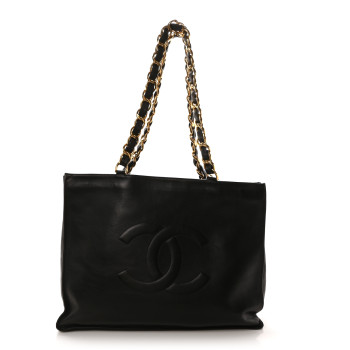 CHANEL Lambskin CC Tote Black