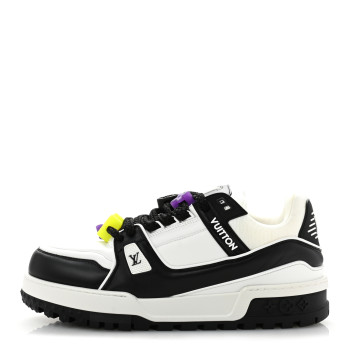 LOUIS VUITTON Calfskin Mens LV Trainer Maxi Sneakers 10.5 Black