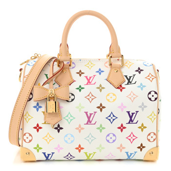LOUIS VUITTON LV X TM Monogram Multicolor Speedy Bandouliere 25 White