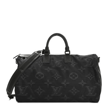 LOUIS VUITTON Monogram 2054 3D Reversible Keepall Bandouliere 50 Black Multicolor