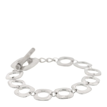 TIFFANY Sterling Silver Cushion Square Link Toggle Bracelet