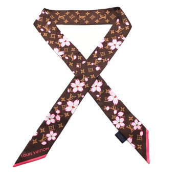 LOUIS VUITTON LV X TM Silk Monogram Cherry Blossom BB Bandeau Tan