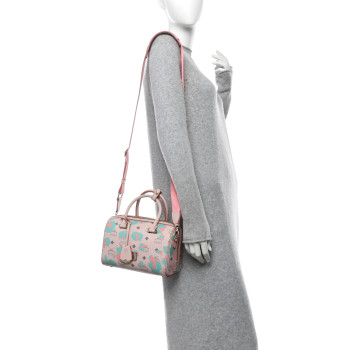 MCM Visetos Floral Leopard Essential Boston Bag Pink MCM Visetos Floral Leopard Essential Boston Bag Pink