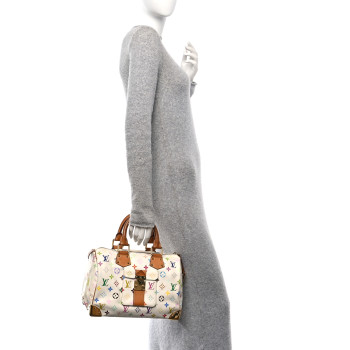 LOUIS VUITTON Monogram Multicolor Speedy 30 White