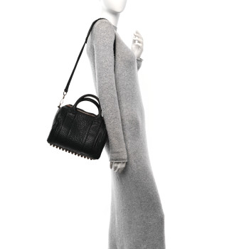 ALEXANDER WANG Pebbled Lambskin Rockie Black Rose Gold Hardware