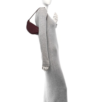 BOTTEGA VENETA Nappa Intrecciato Half Moon Pouch On Strap Barolo
