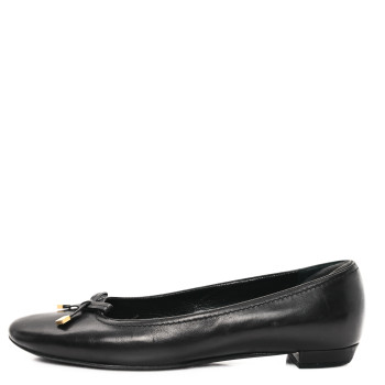 LOUIS VUITTON Calfskin Uniformes Ballet Flats 38.5 Black