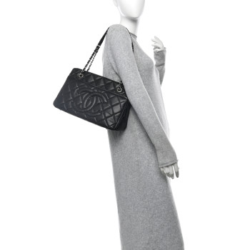 CHANEL Caviar Quilted Timeless CC Soft Tote Black