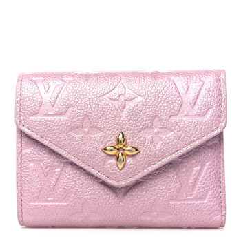 LOUIS VUITTON Empreinte Monogram Flower Victorine Wallet Pearly Lilac