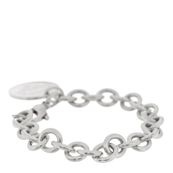 TIFFANY Sterling Silver Return to Tiffany Round Tag Charm Bracelet