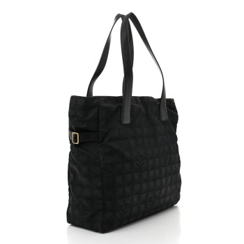 CHANEL Nylon Large Travel Tote Black
