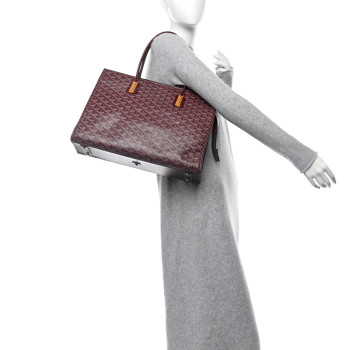 GOYARD Goyardine Marquises Tote Burgundy