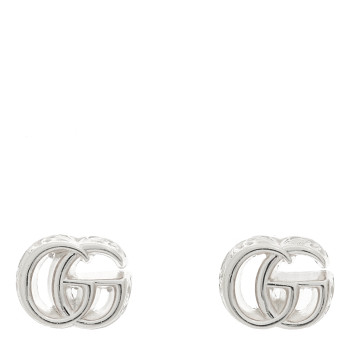 GUCCI Sterling Silver GG Stud Earrings