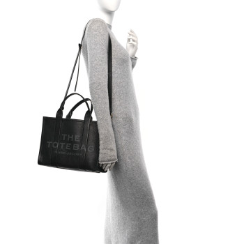 MARC JACOBS Grained Calfskin Medium The Tote Bag Black