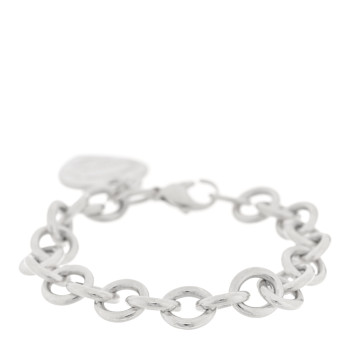 TIFFANY Sterling Silver Return to Tiffany Heart Tag Charm Bracelet
