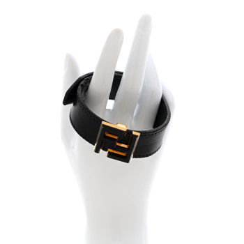 FENDI Calfskin FF Bracelet Black