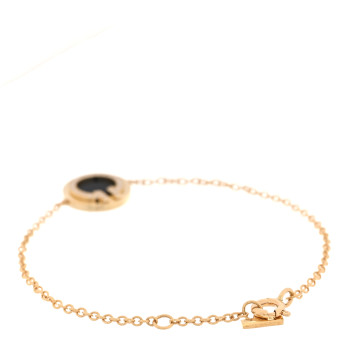 TIFFANY 18K Yellow Gold Diamond Black Onyx T Circle Bracelet