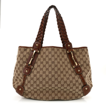 GUCCI Monogram Medium Pelham Shoulder Bag Brown
