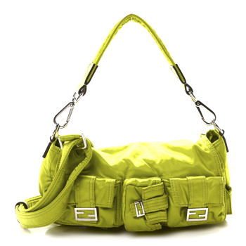 FENDI Econyl Cuoio Romano Multipocket Baguette Wasabi