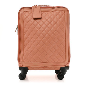 CHANEL Calfskin Quilted Coco Case Trolley Pink