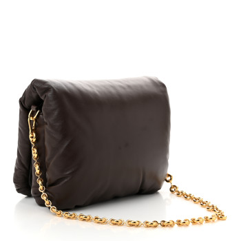 LOEWE Lambskin Goya Puffer Bag Dark Chocolate