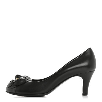 CHANEL Lambskin Camellia Pumps 37.5 Black CHANEL Lambskin Camellia Pumps 37.5 Black