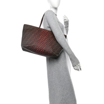 FENDI Zucca Spalmati Perforated Medium Roll Tote Tobacco