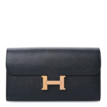 HERMES Epsom Constance Long Wallet Black
