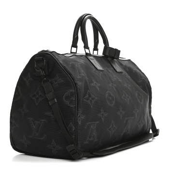 LOUIS VUITTON Monogram 2054 3D Reversible Keepall Bandouliere 50 Black Multicolor