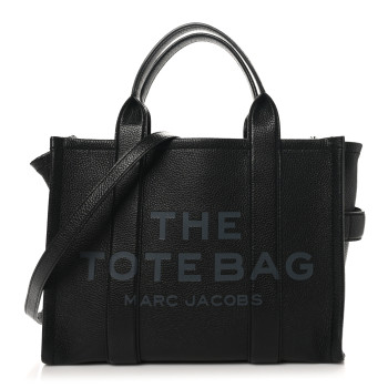 MARC JACOBS Grained Calfskin Medium The Tote Bag Black