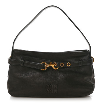 MIU MIU Nappa Aviator Regular Aventure Bag Black