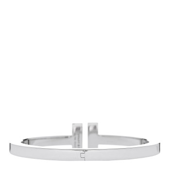 TIFFANY 18K White Gold Diamond T Square Pave Bracelet