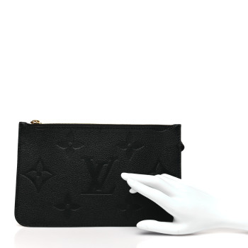 LOUIS VUITTON Empreinte Monogram Giant Neverfull MM Pochette Black